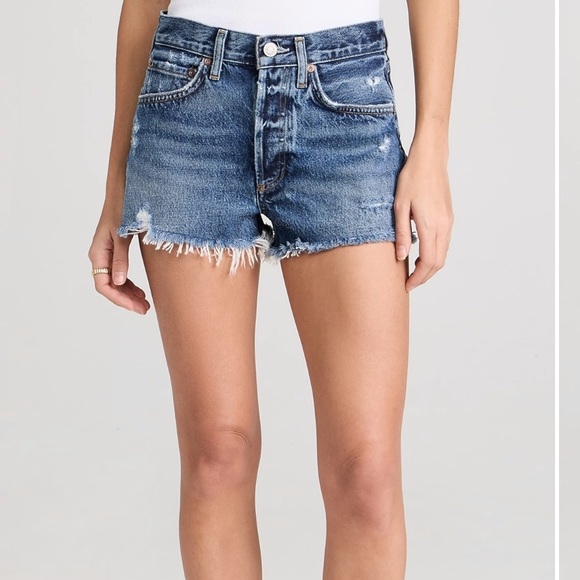 • AYR • Women’s Cut Off Denim Jean Shorts Raw Hem
Distressed  Blue - Picture 1 of 5